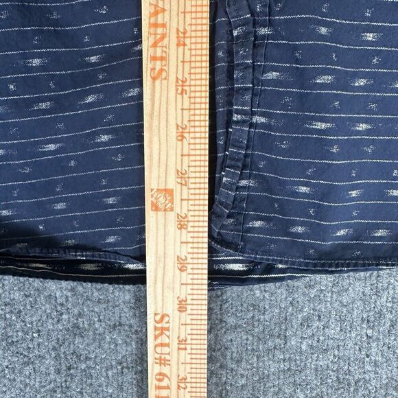 J.Crew Shirt Mens L Blue Geometric Woven Long Sleeve Button Down Pocket Adult - Picture 6 of 6